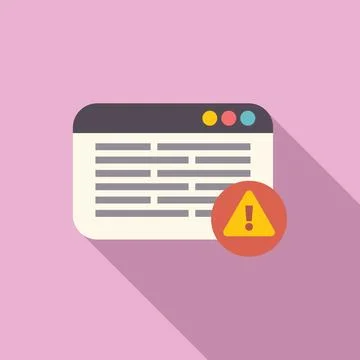 Website error icon illustration on pink background Stock-Illustration