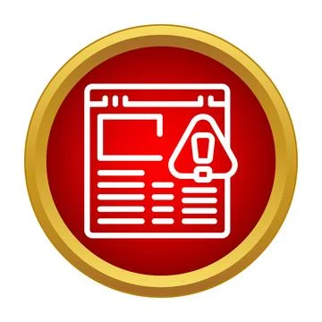 Website error message showing warning icon イラスト素材