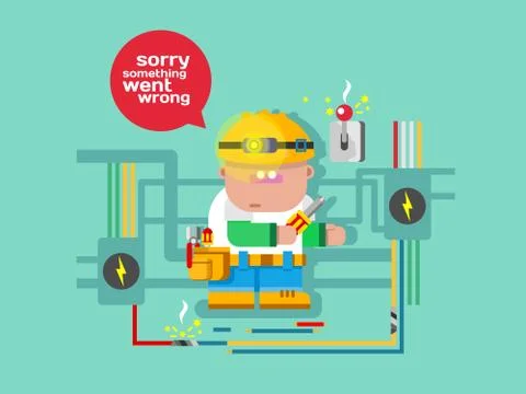 Website error page concept Stock Illustration