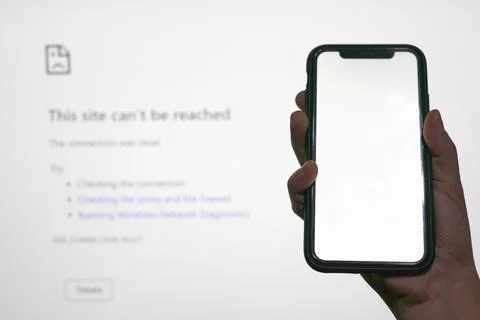 Website error - This site cant be reached Stock Photos
