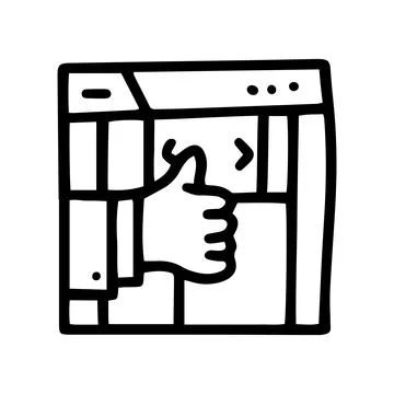 Website evaluation line vector doodle simple icon イラスト素材