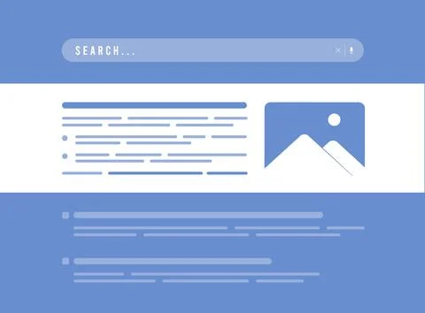 Website Featured Snippets SEO optimization vector illustration concept Stock Illustration