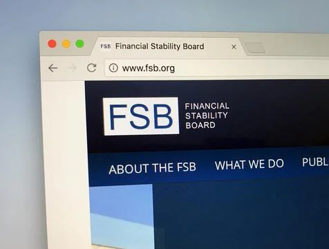 Website of The Financial Stability Board or FSB Stock Photos