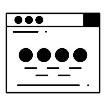 Website Footer Dualtone Icon Ilustração Stock