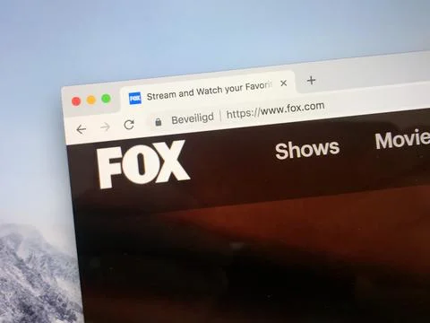 Website of Fox Broadcasting Company or FOX, Stock Photos