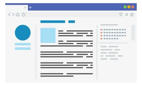 Website framework layout. Web interface arcitecture icon イラスト素材