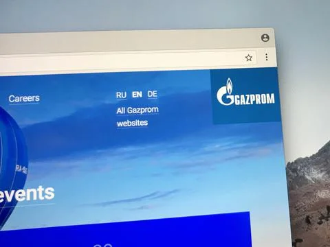 Website of Gazprom Stock Photos