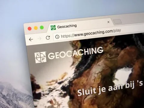 Website of geocaching.com Stock Photos