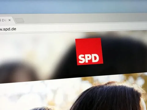 Website of German SPD Stock Photos