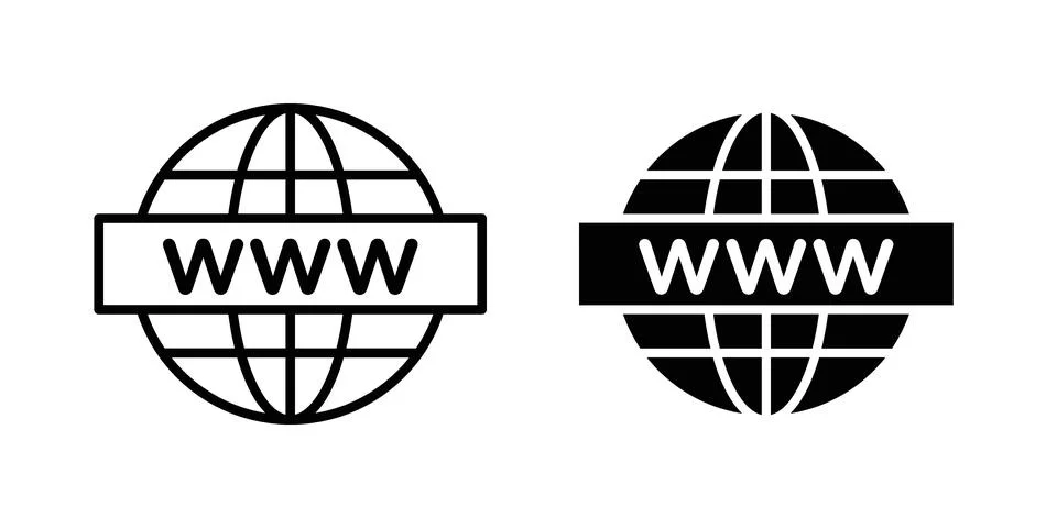 Website globe icon graphic element. web icon set 스톡 일러스트