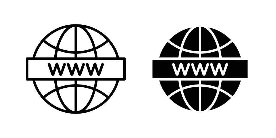 Website globe icon vector design illustrations 库存插图