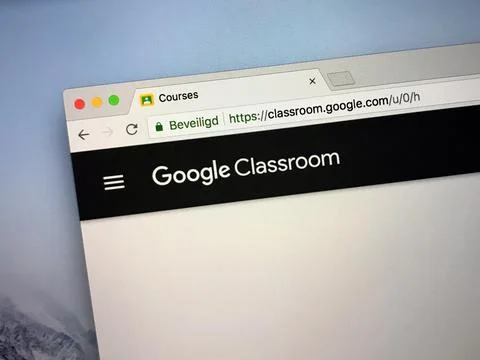 Website of Google Classroom Stock Photos