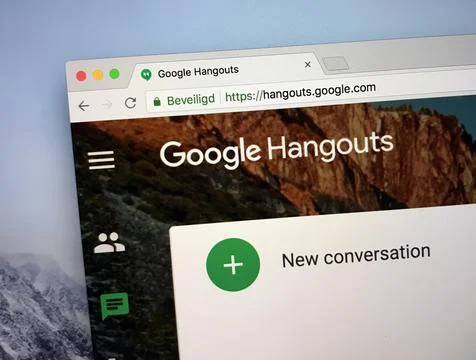 Website of Google Hangouts Stock Photos