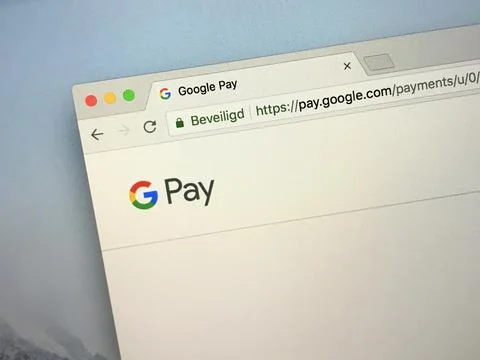 Website of Google Pay Stock Photos