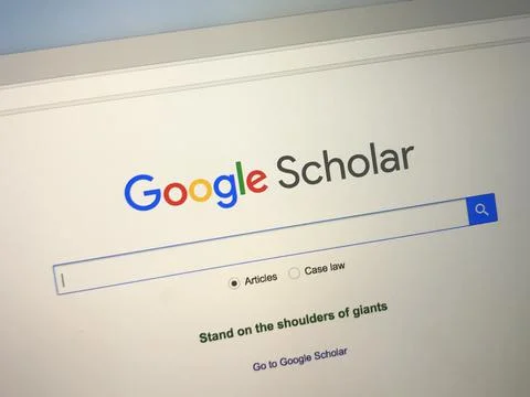 Website of Google Scholar Stock Photos