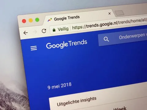Website of Google Trends Stock Photos