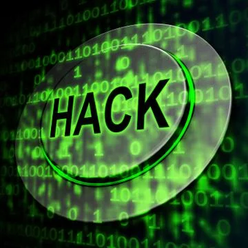 Website Hacked Cyber Security Alert 3d Illustration Stock Illustration