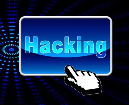 Website Hacked Cyber Security Alert 2d Illustration Stock-Illustration