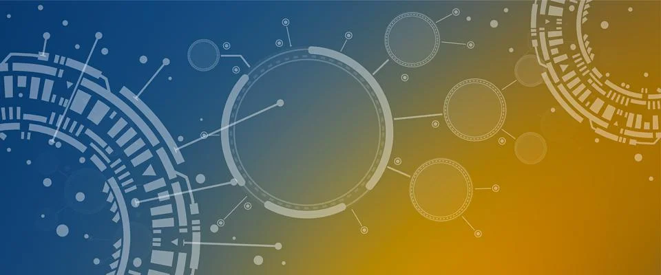 Website header banner, Technology futuristic concept Stock Illustration