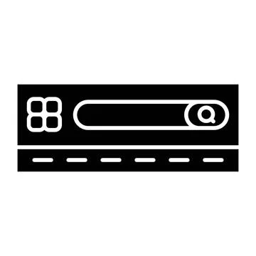 Website Header Glyph Icon Stock Illustration