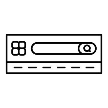 Website Header Line Icon Stock Illustration