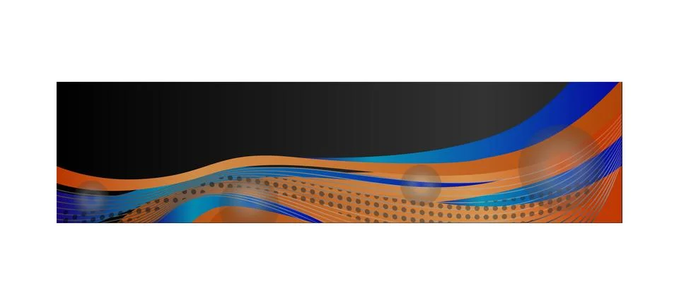Website header or banner with abstract dynamic wavy design template Stock Illustration