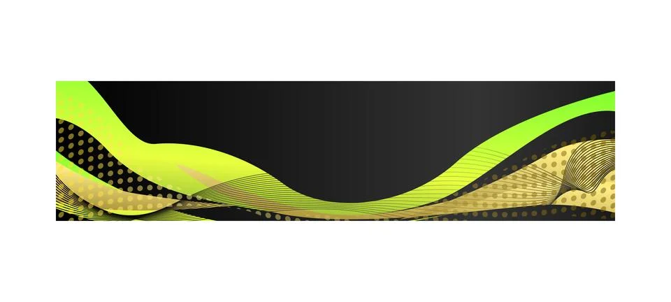Website header or banner with abstract dynamic wavy design isolated Stock Illustration