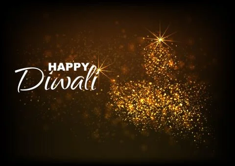 Website header or banner design with oil lamp consisting of stars on a dark b Illustrazione stock