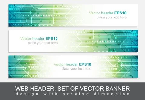 Website header or banner isolated, vector abstract design template Stock Illustration