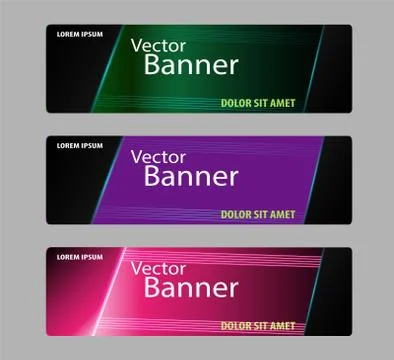 Website header or banner set Stock Illustration