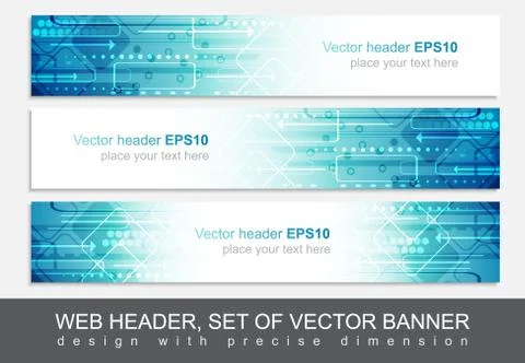 Website header or banner, vector abstract design template Stock Illustration