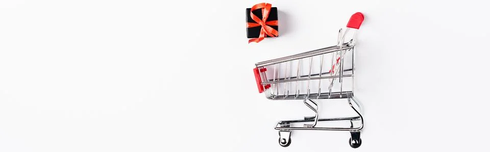 Website header small gift box Stock Photos