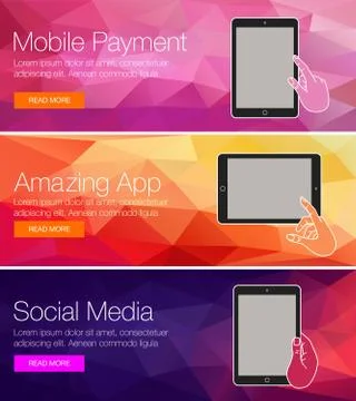 Website headers banners Stock Illustration