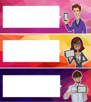 Website headers banners Stock Illustration