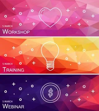 Website headers banners Stock Illustration