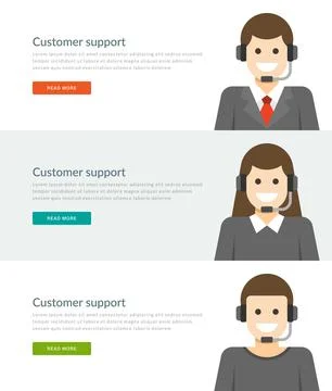 Website Headers or Promotion Banners Templates and Flat Icons Design Stock Illustration