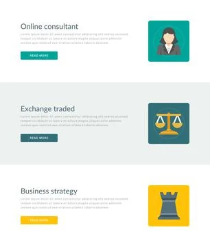 Website Headers or Promotion Banners Templates and Flat Icons Design Stock Illustration