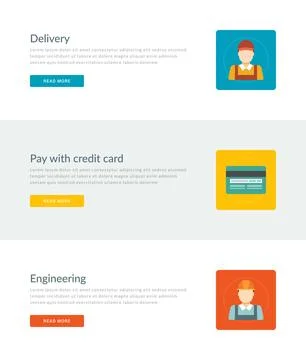 Website Headers or Promotion Banners Templates Stock Illustration