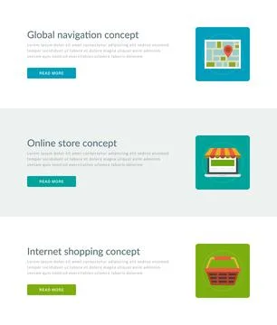 Website Headers or Promotion Banners Templates Stock Illustration