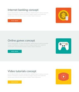Website Headers or Promotion Banners Templates Stock Illustration