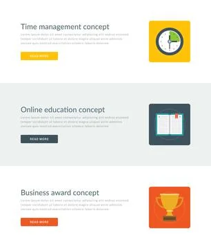 Website Headers or Promotion Banners Templates 스톡 일러스트