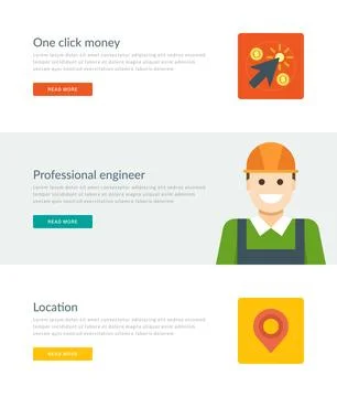 Website Headers or Promotion Banners Templates Stock Illustration