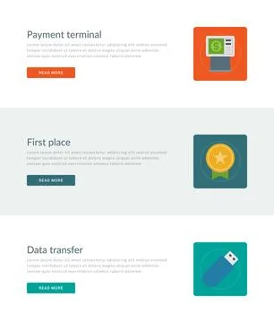 Website Headers or Promotion Banners Templates Stock Illustration
