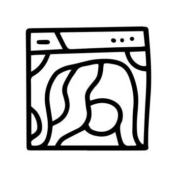 Website heatmap line vector doodle simple icon Stock Illustration