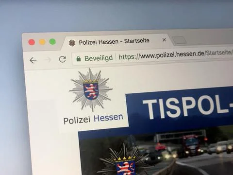 Website of The Hessen State Police, Germany Stock Photos
