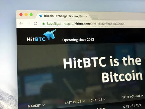 Website of hitbtc.com Stock Photos