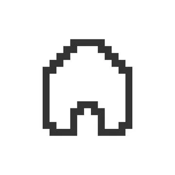 Website homepage pixelated ui icon Ilustración de archivo