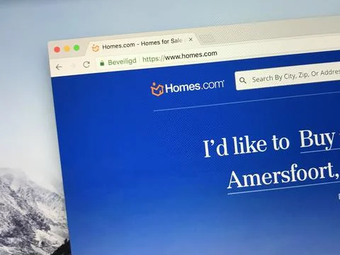 Website of Homes.com Stock Photos