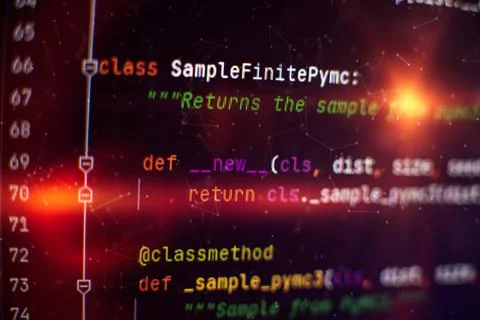 Website HTML Code on the Laptop Display Closeup Photo. Information technology Stock Photos