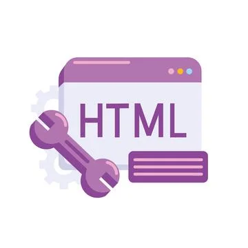Website html code programming Stock Illustration